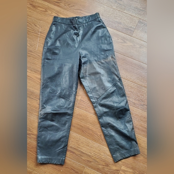 Vintage Black Leather Danier Pants - Picture 6 of 9